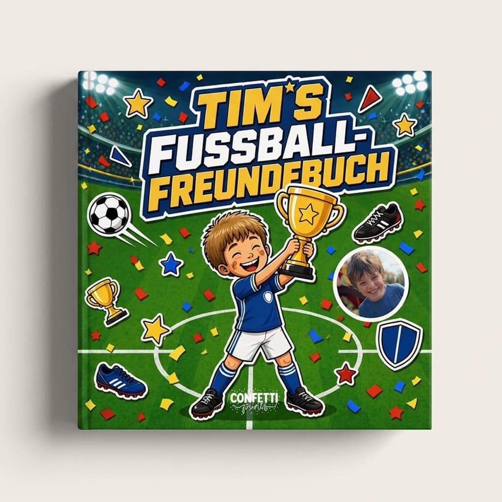 Personalisiertes Fußball-Freundebuch