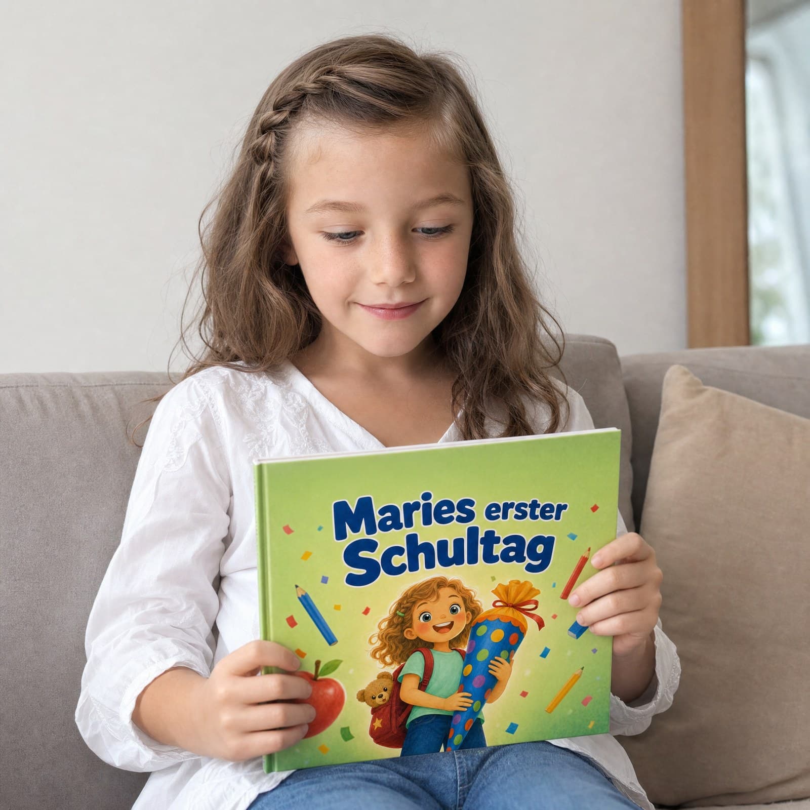 Kind liest sein persönliches Buch