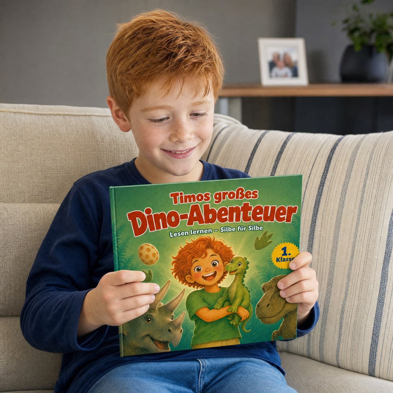 Kind liest sein persönliches Buch