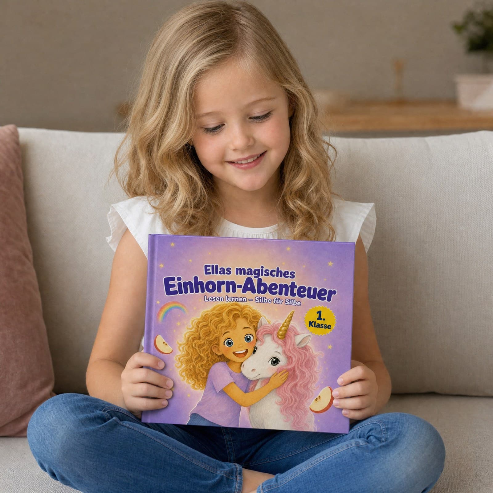 Kind liest sein persönliches Buch