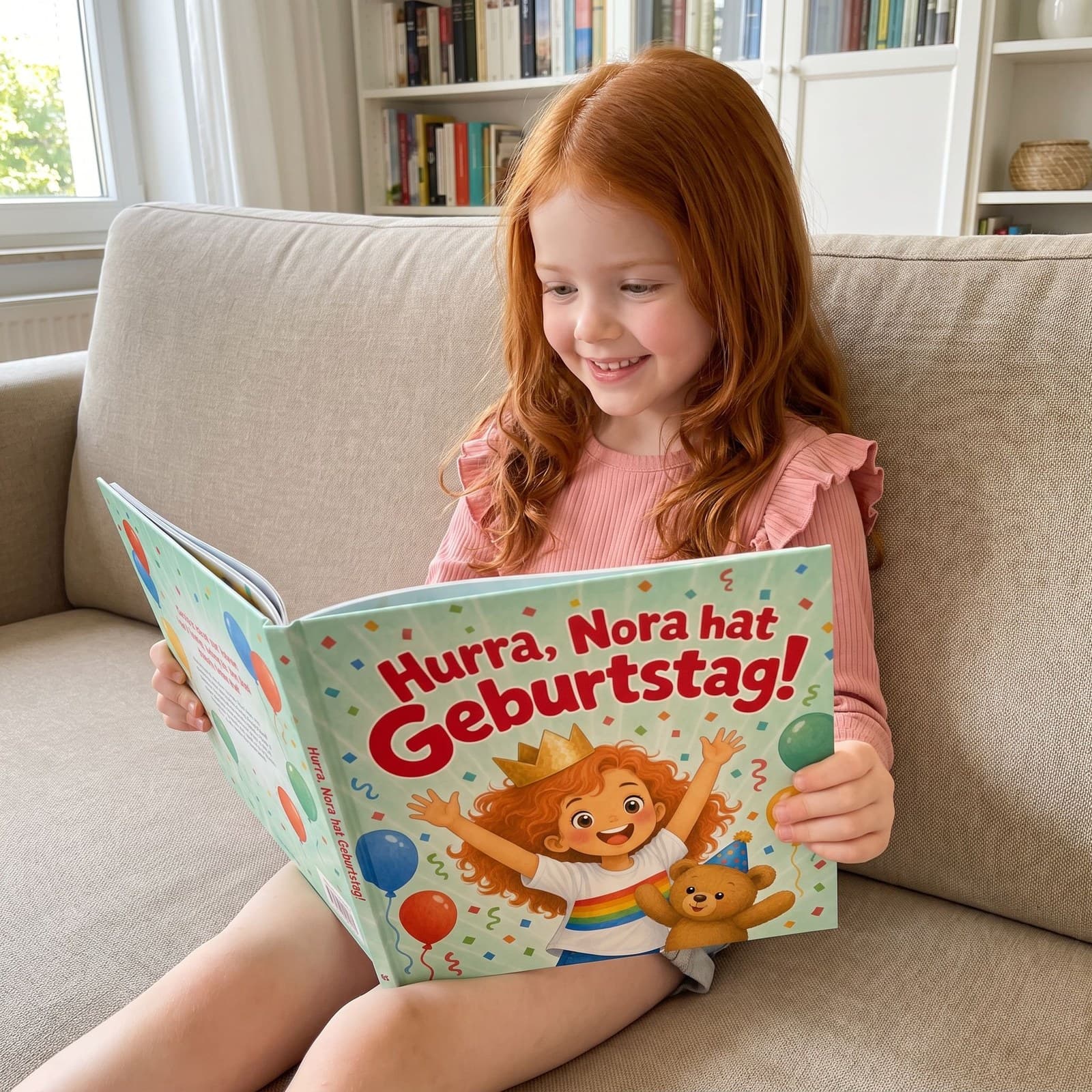 Kind liest sein persönliches Buch