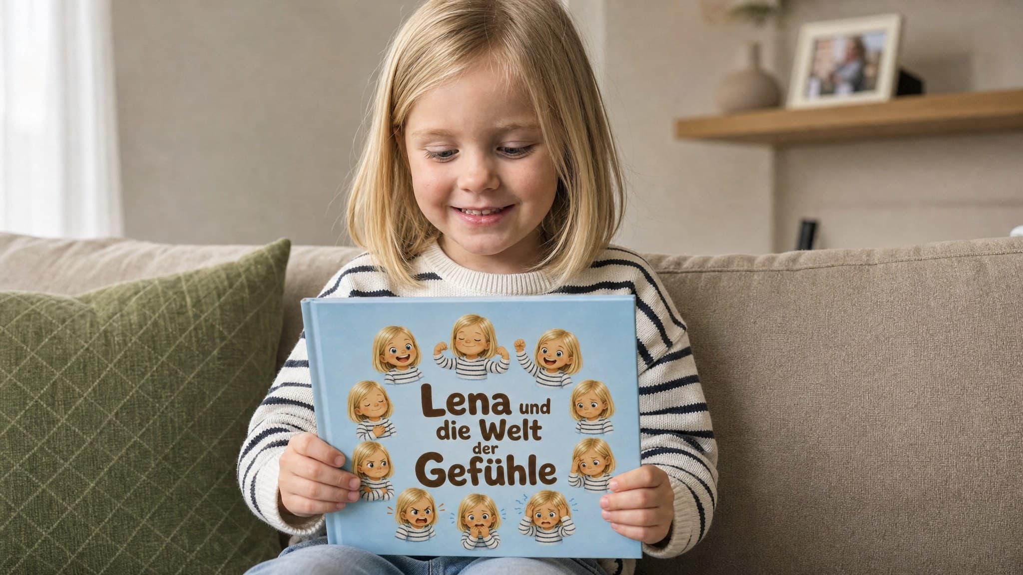 Kind liest sein persönliches Buch