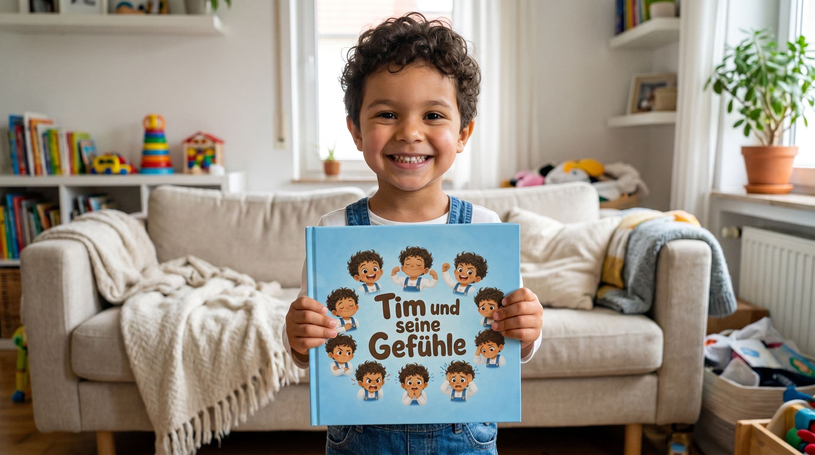 Kind hält sein Buch in den Händen