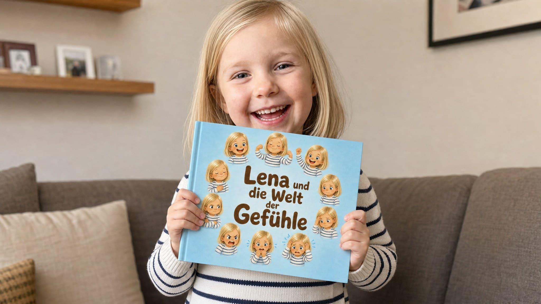 Kind hält sein Buch in den Händen