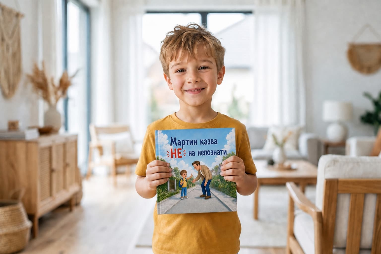 Дете държи книгата си