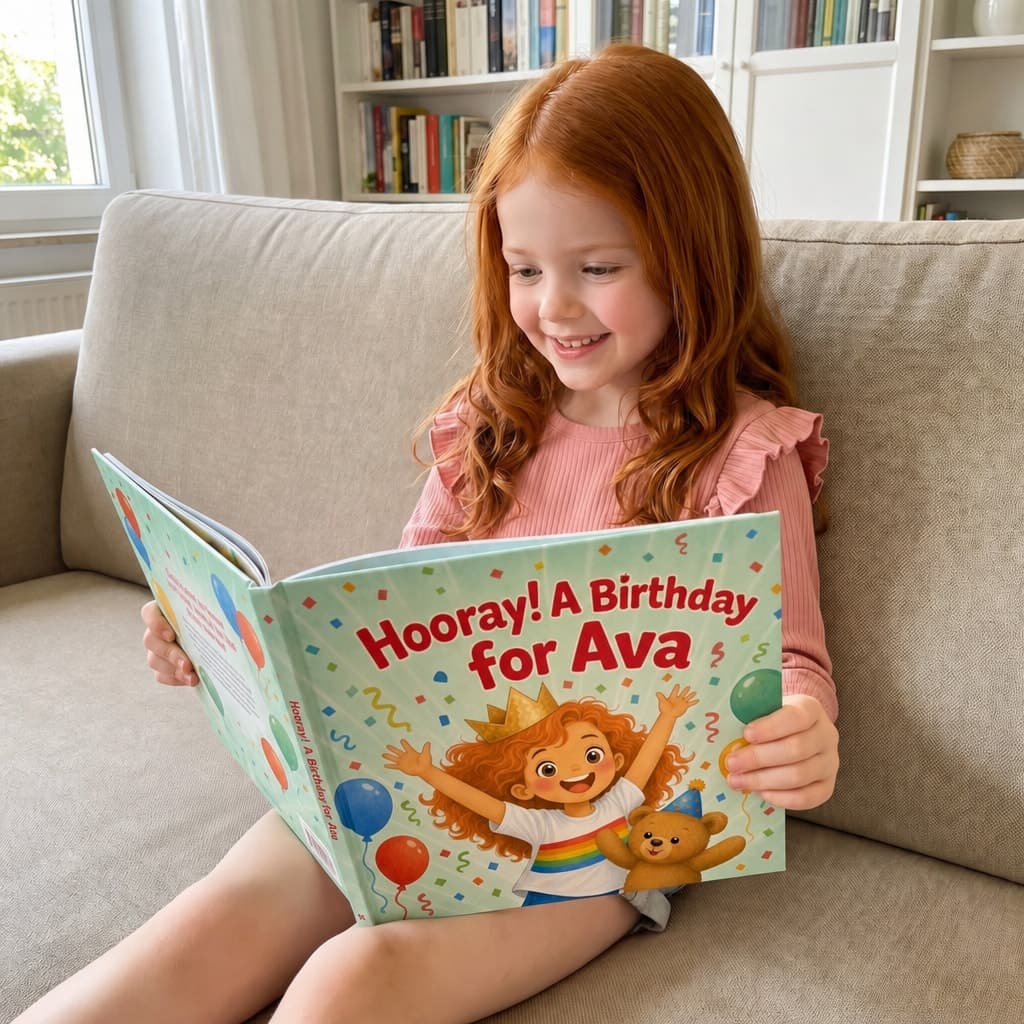 Child reading their personal book