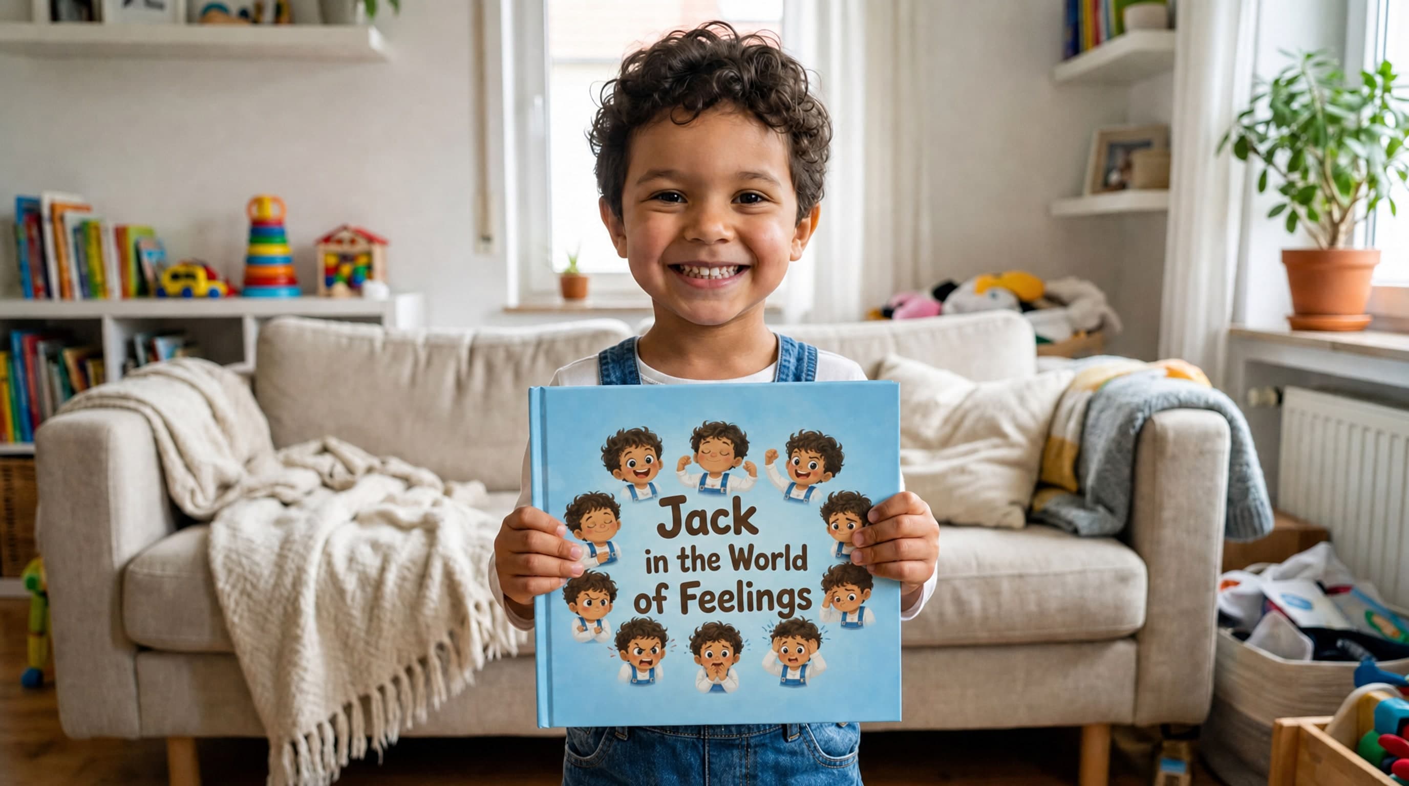 Child holding their book