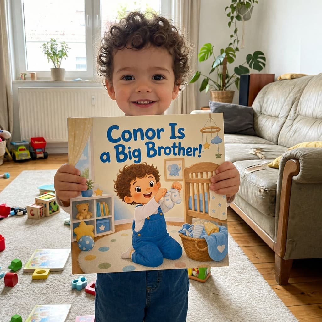 Child holding their book