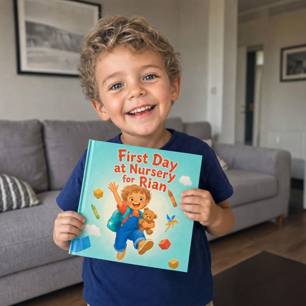 Child holding their book