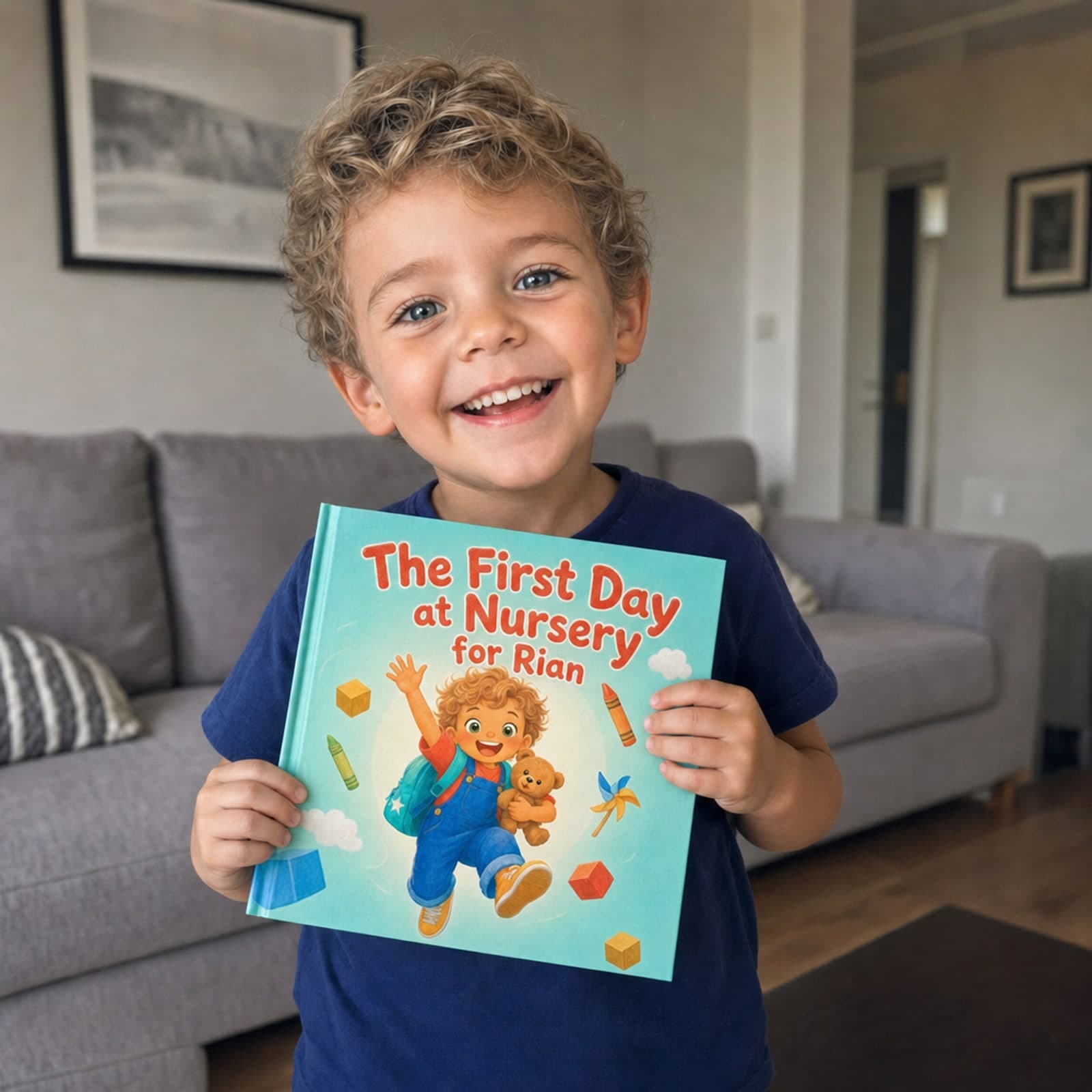 Child holding their book