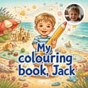 Personalised colouring book made from your own photos