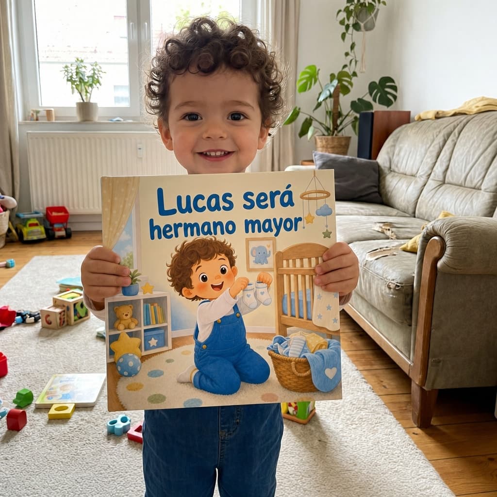 Niño con su libro en las manos