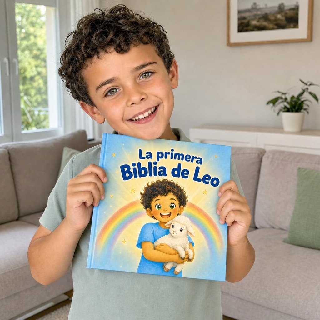 Niño con su libro en las manos
