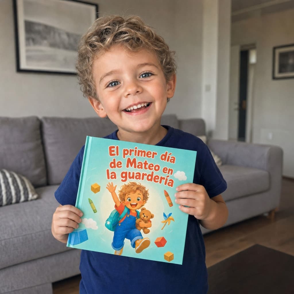 Niño con su libro en las manos