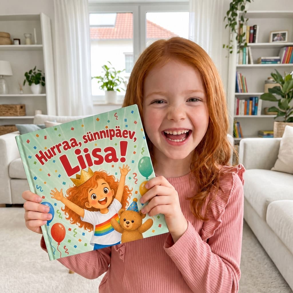 Laps hoiab oma raamatut