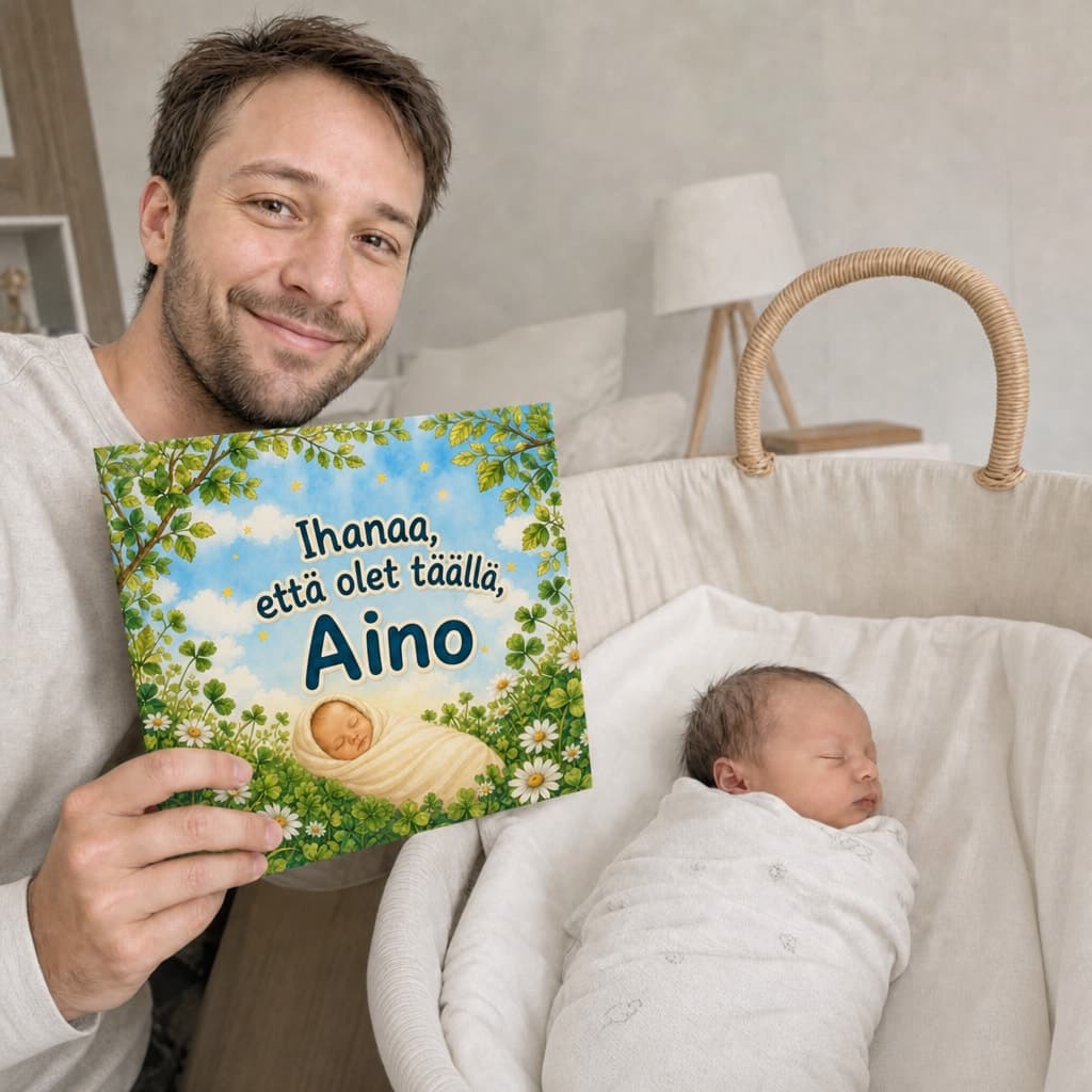 Lapsi pitelee kirjaansa