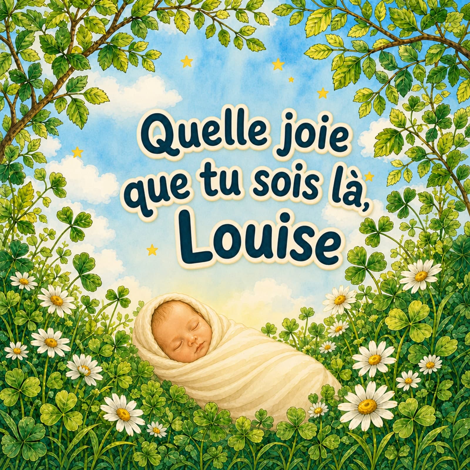Livre de naissance personnalisé, couverture sans cadre