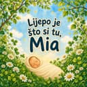 Personalizirana knjiga za rođenje — Lijepo je što si tu