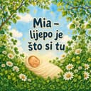 Personalizirana knjiga za rođenje — Lijepo je što si tu