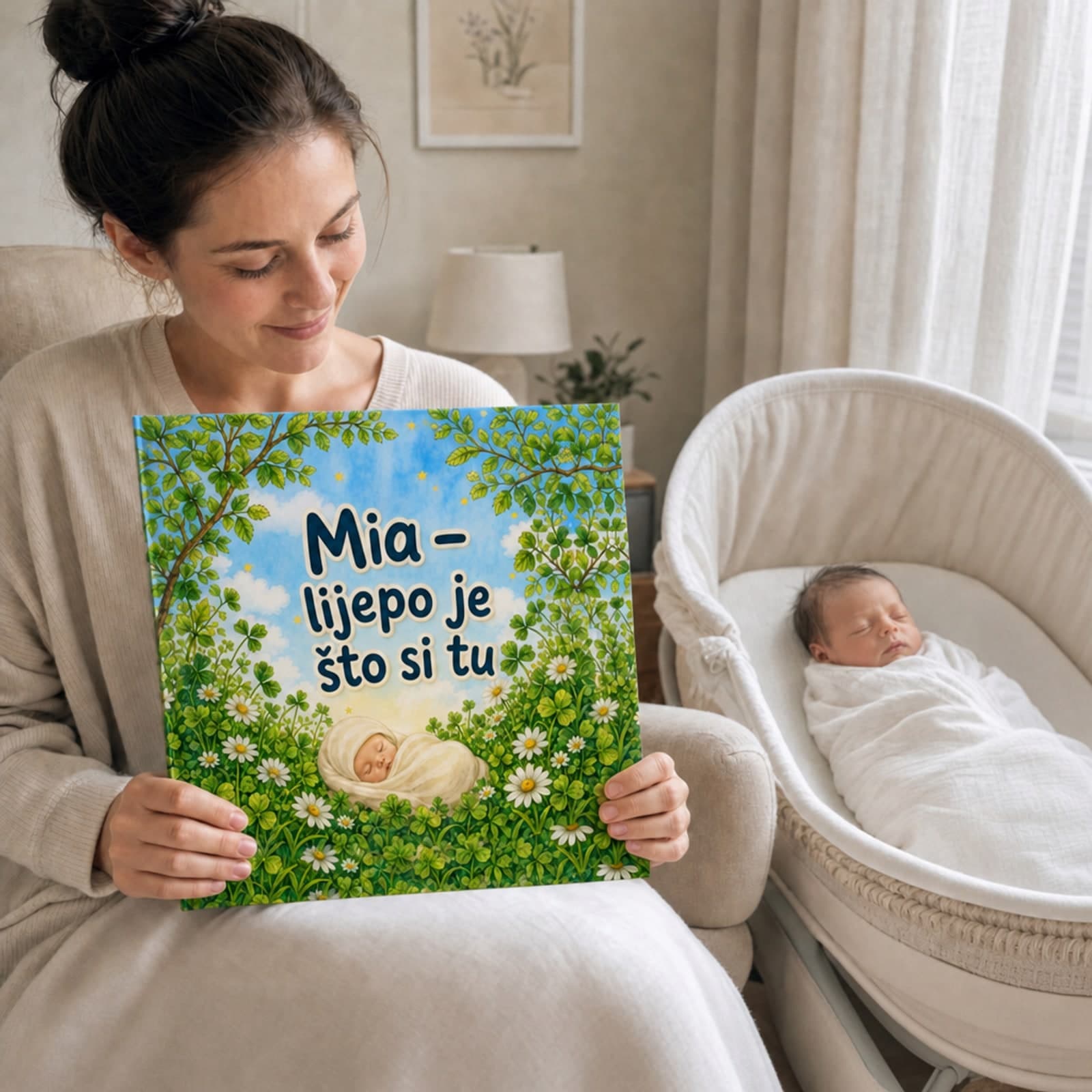 Dijete čita svoju knjigu