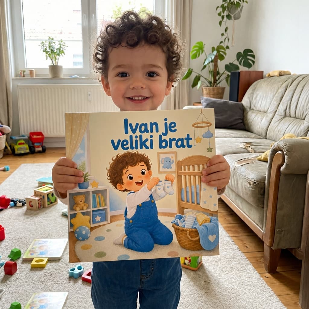 Dijete drži svoju knjigu