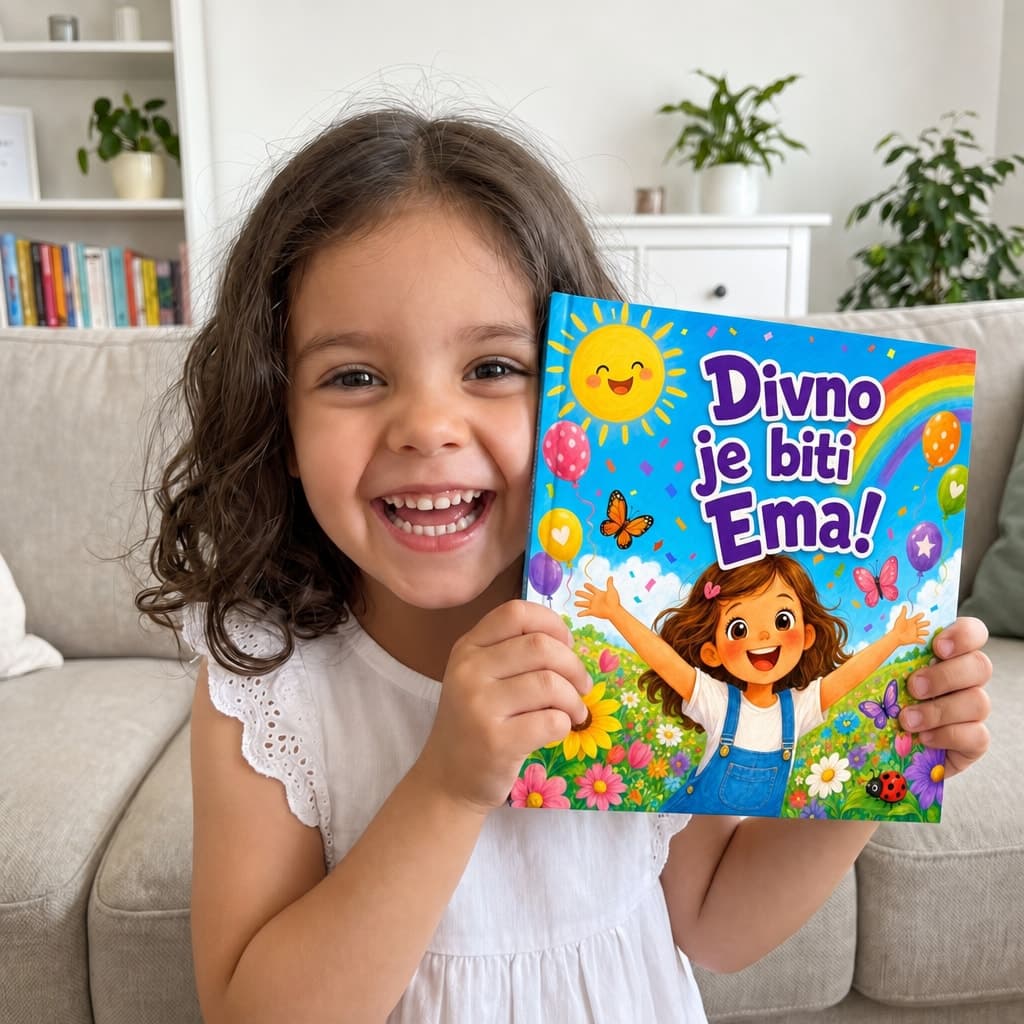Dijete drži svoju knjigu