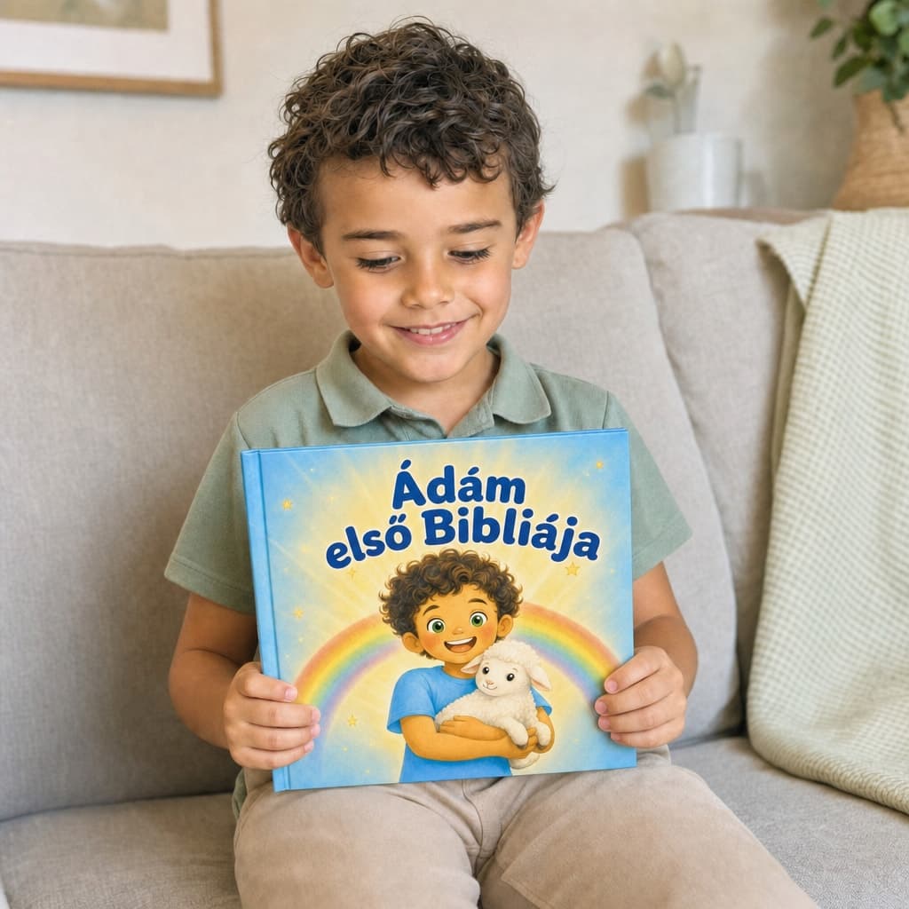 Gyermek olvassa a saját könyvét