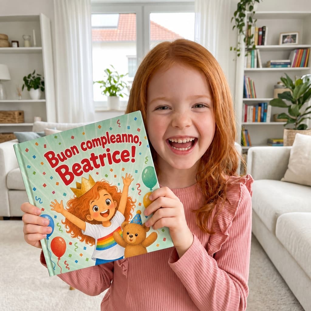 Bambino che tiene in mano il suo libro