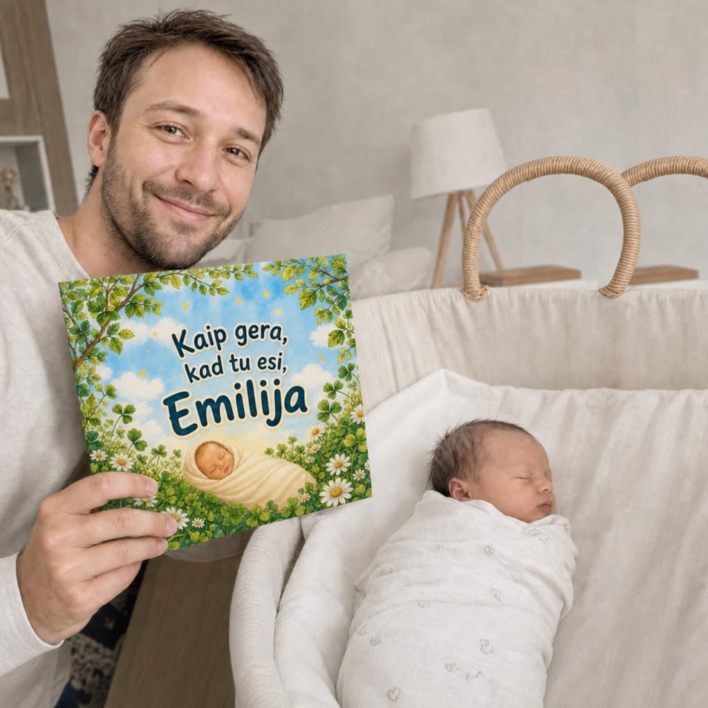 Vaikas laiko savo knygą