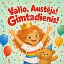 Personalizuota vaikiška knyga „Valio, gimtadienis!“