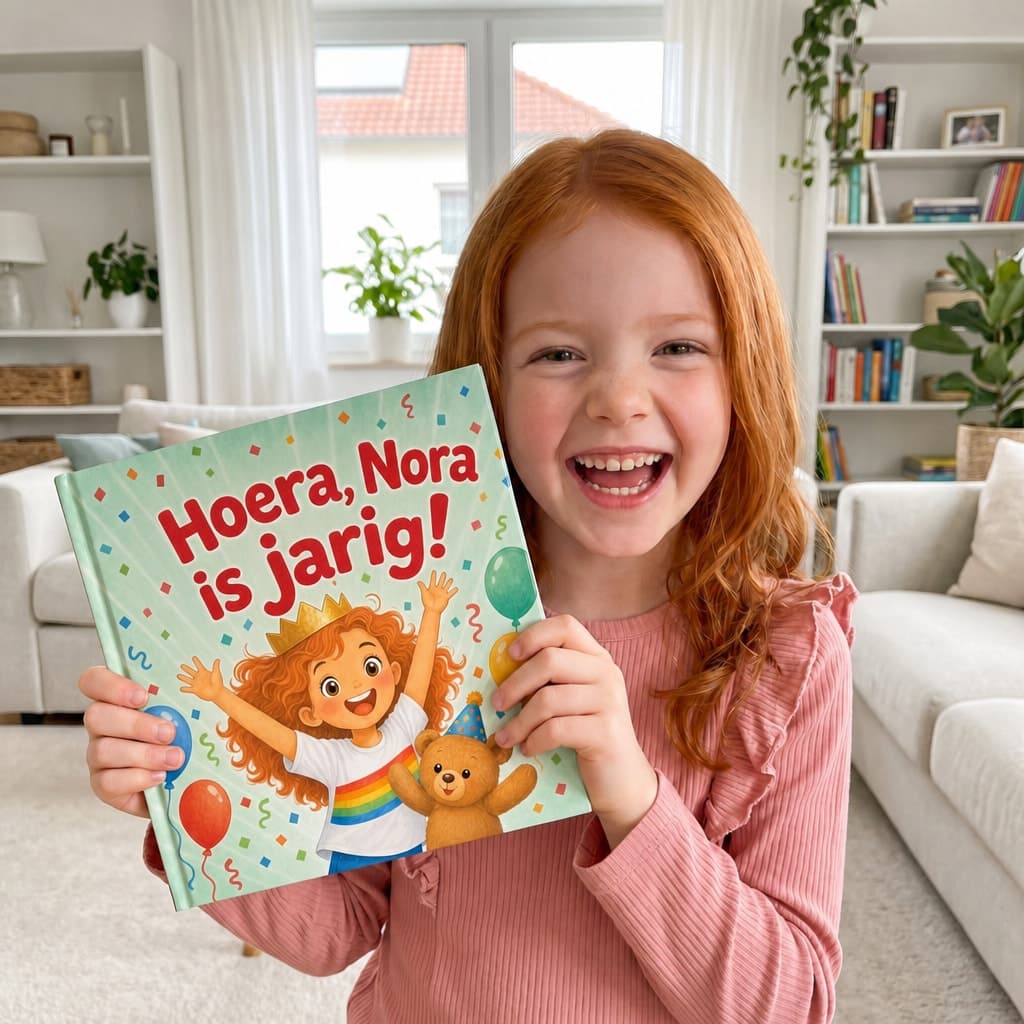 Kind houdt zijn boek vast