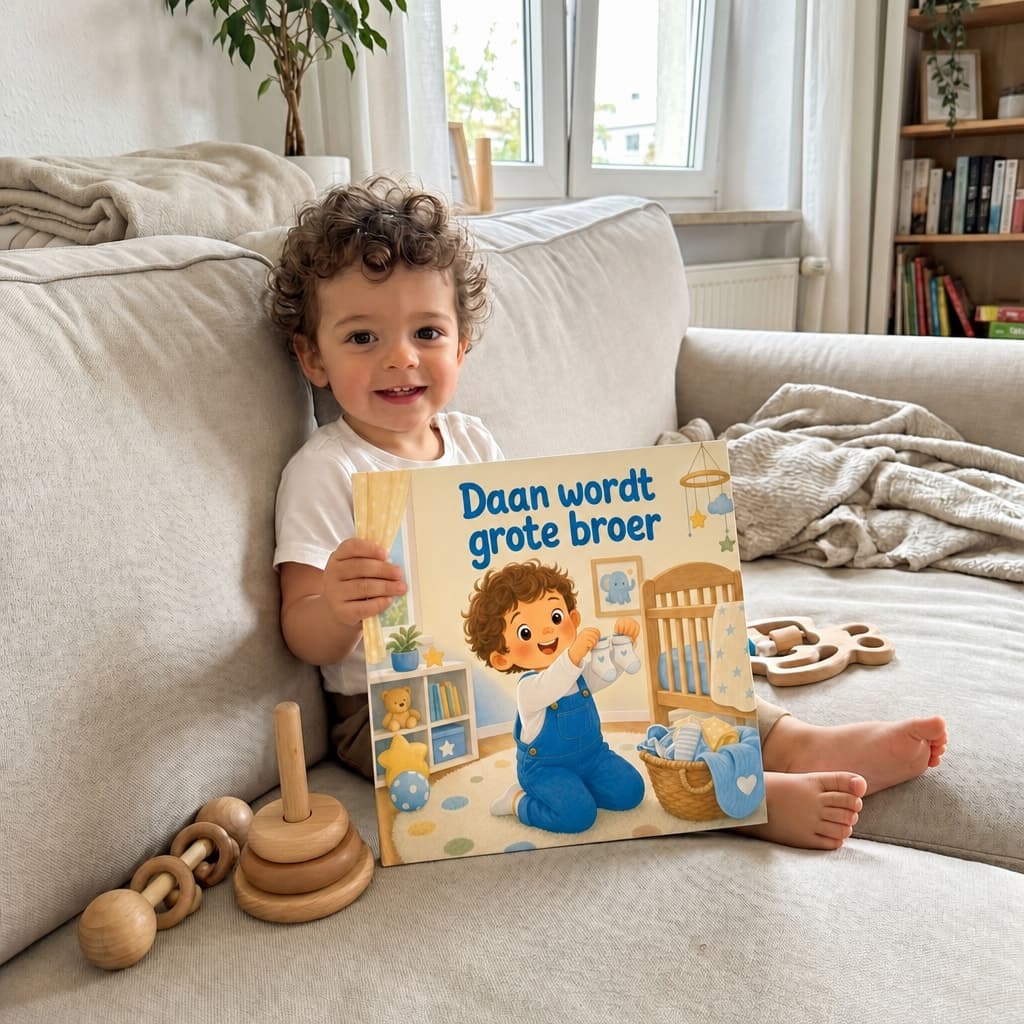 Kind leest zijn persoonlijke boek