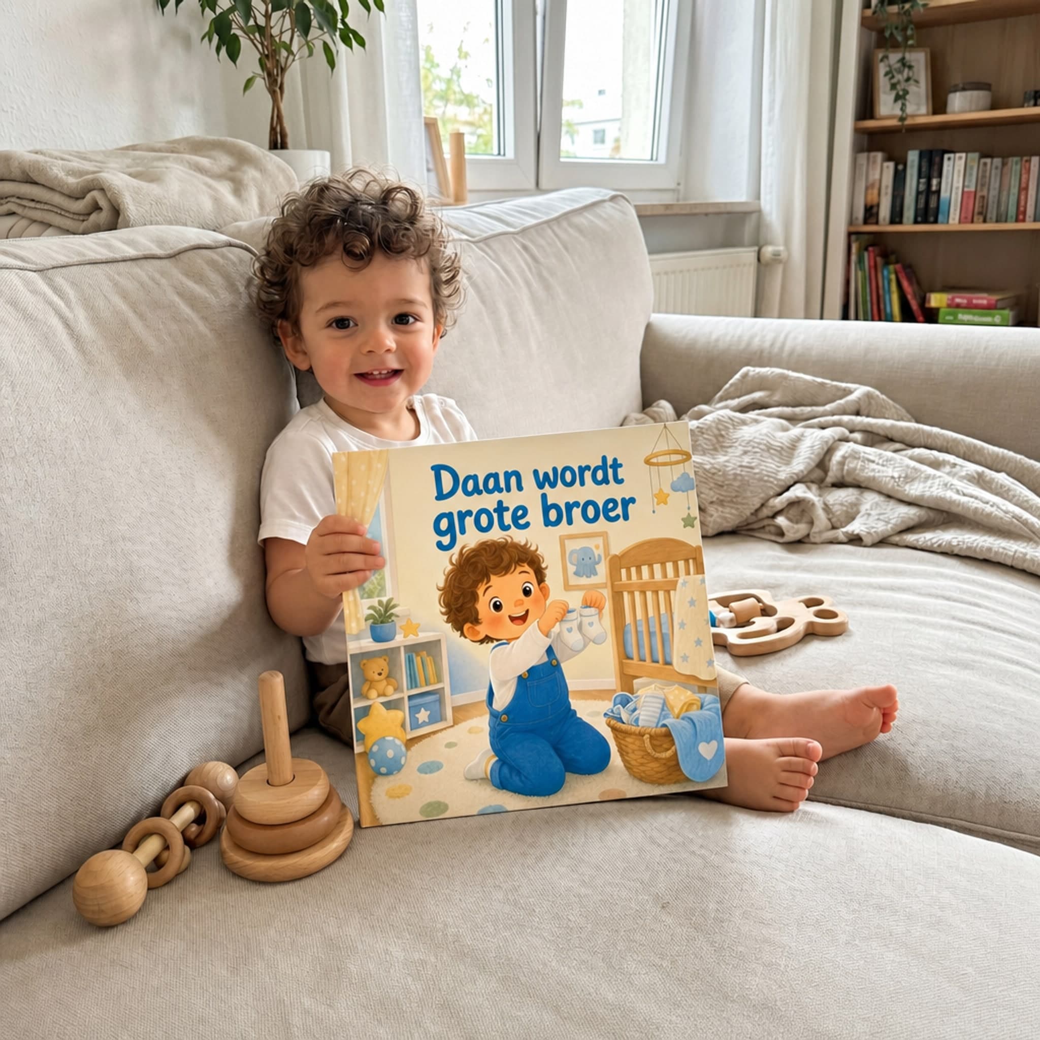 Kind leest zijn persoonlijke boek