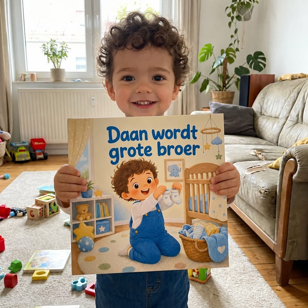 Kind houdt zijn boek vast