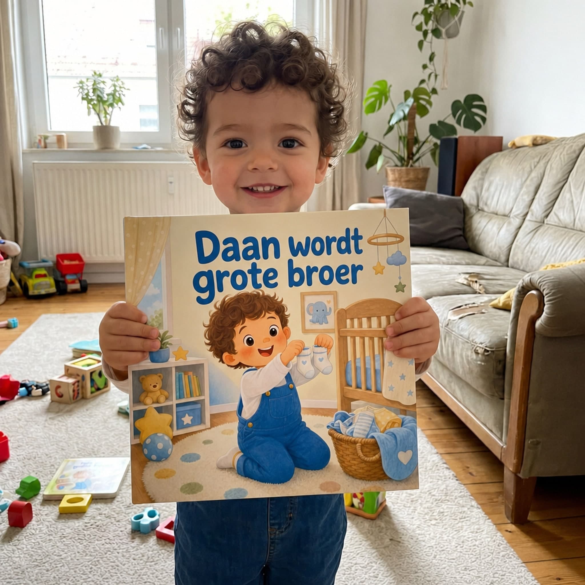 Kind houdt zijn boek vast