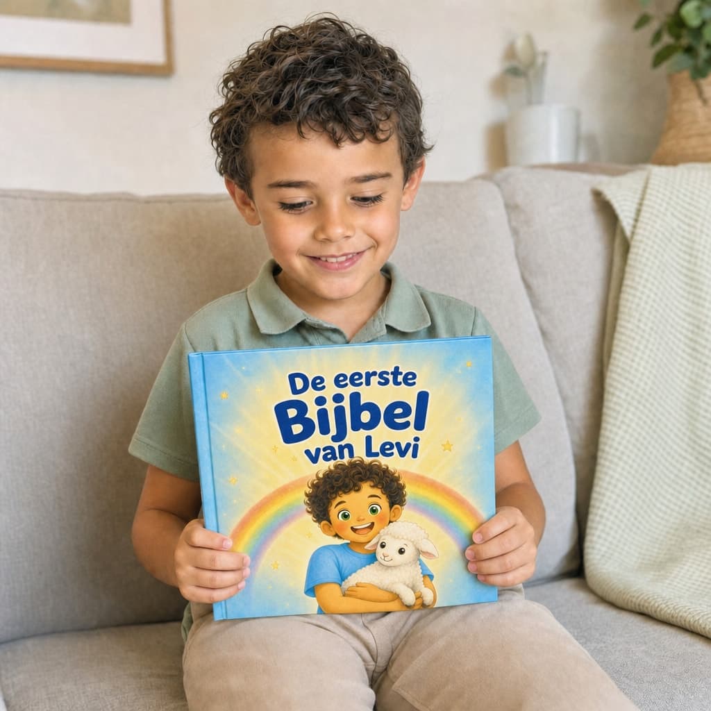 Kind leest zijn persoonlijke boek