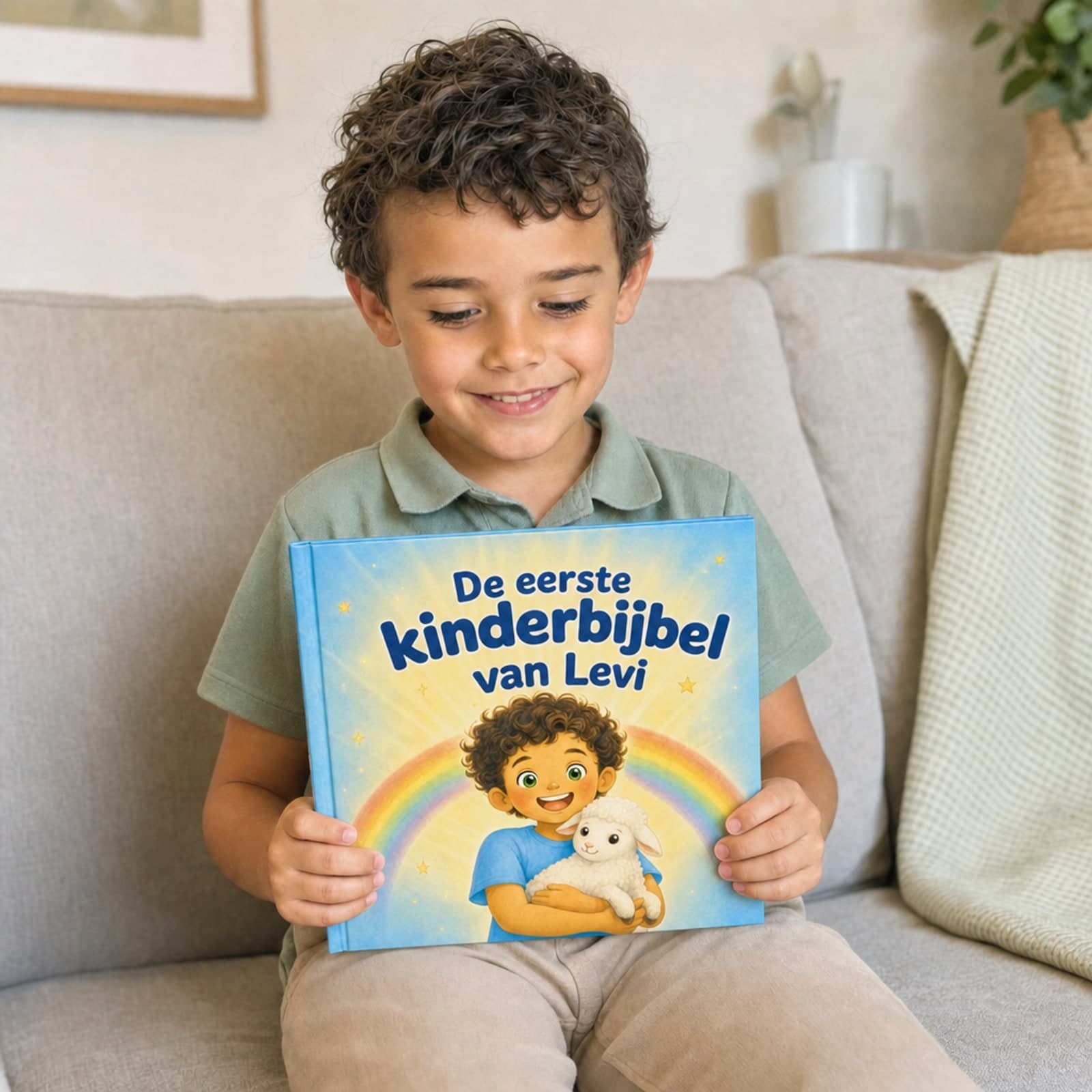 Kind leest zijn persoonlijke boek