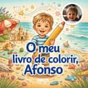 Livro de colorir personalizado feito com fotografias próprias