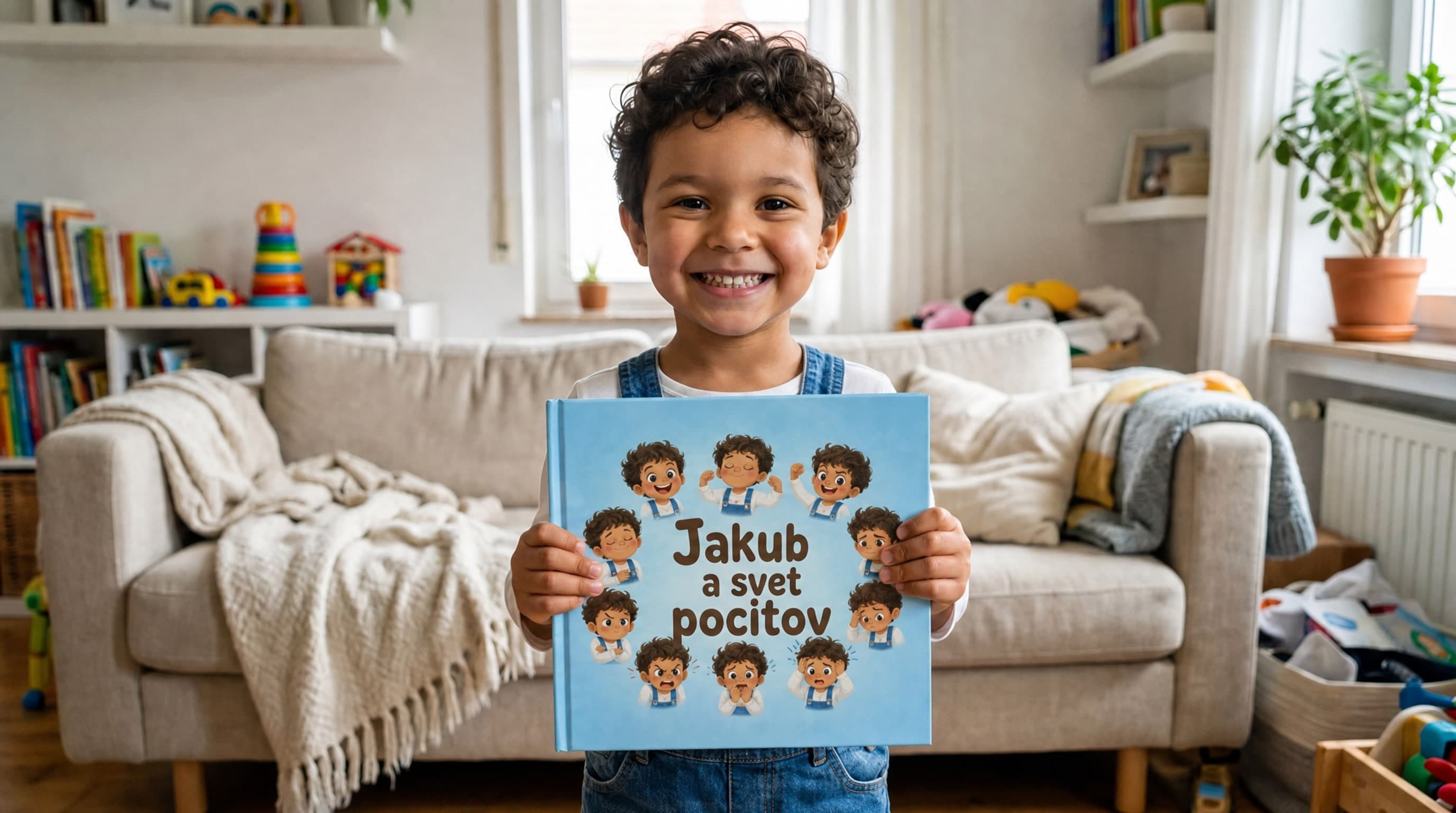 Dieťa drží svoju knihu