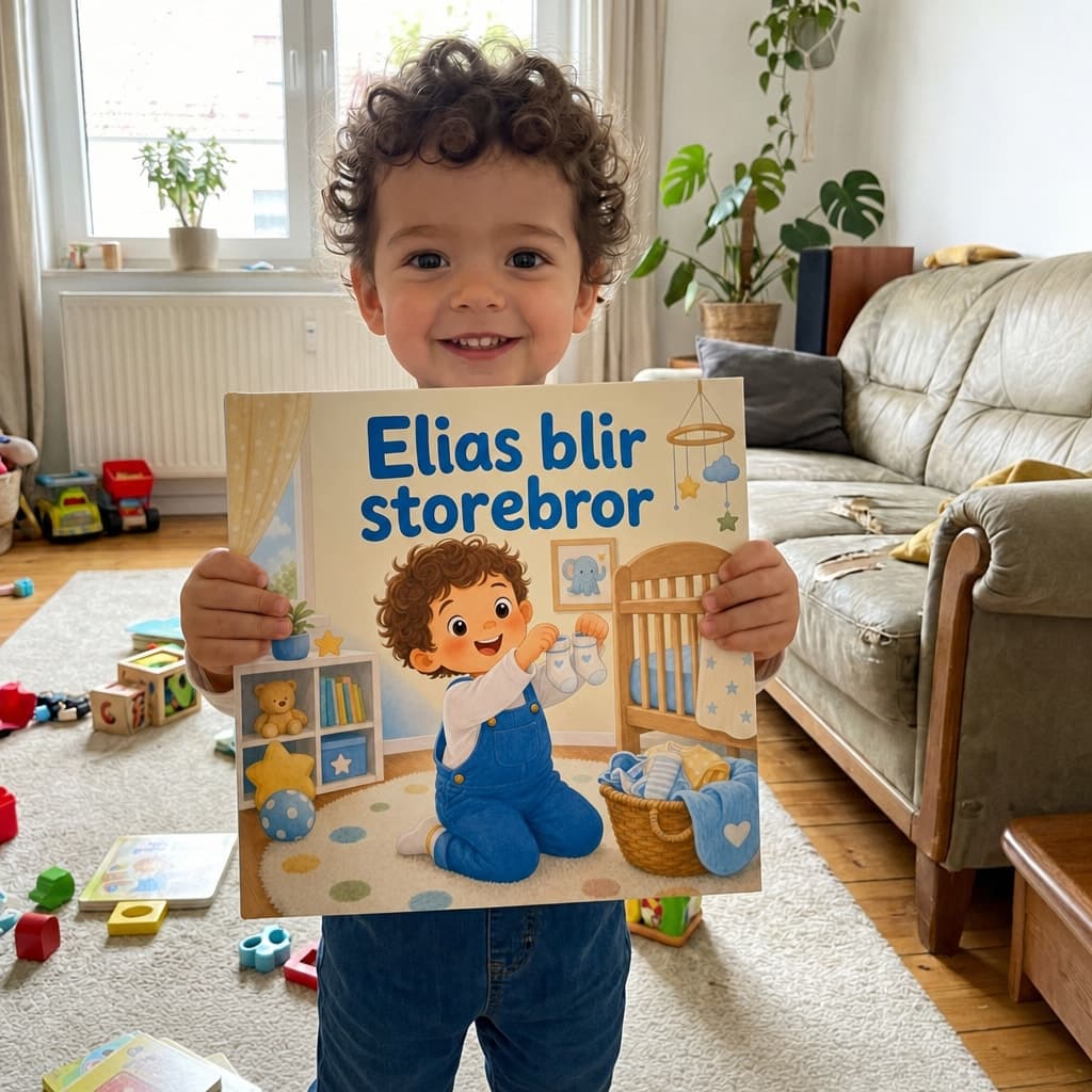 Barn håller sin bok