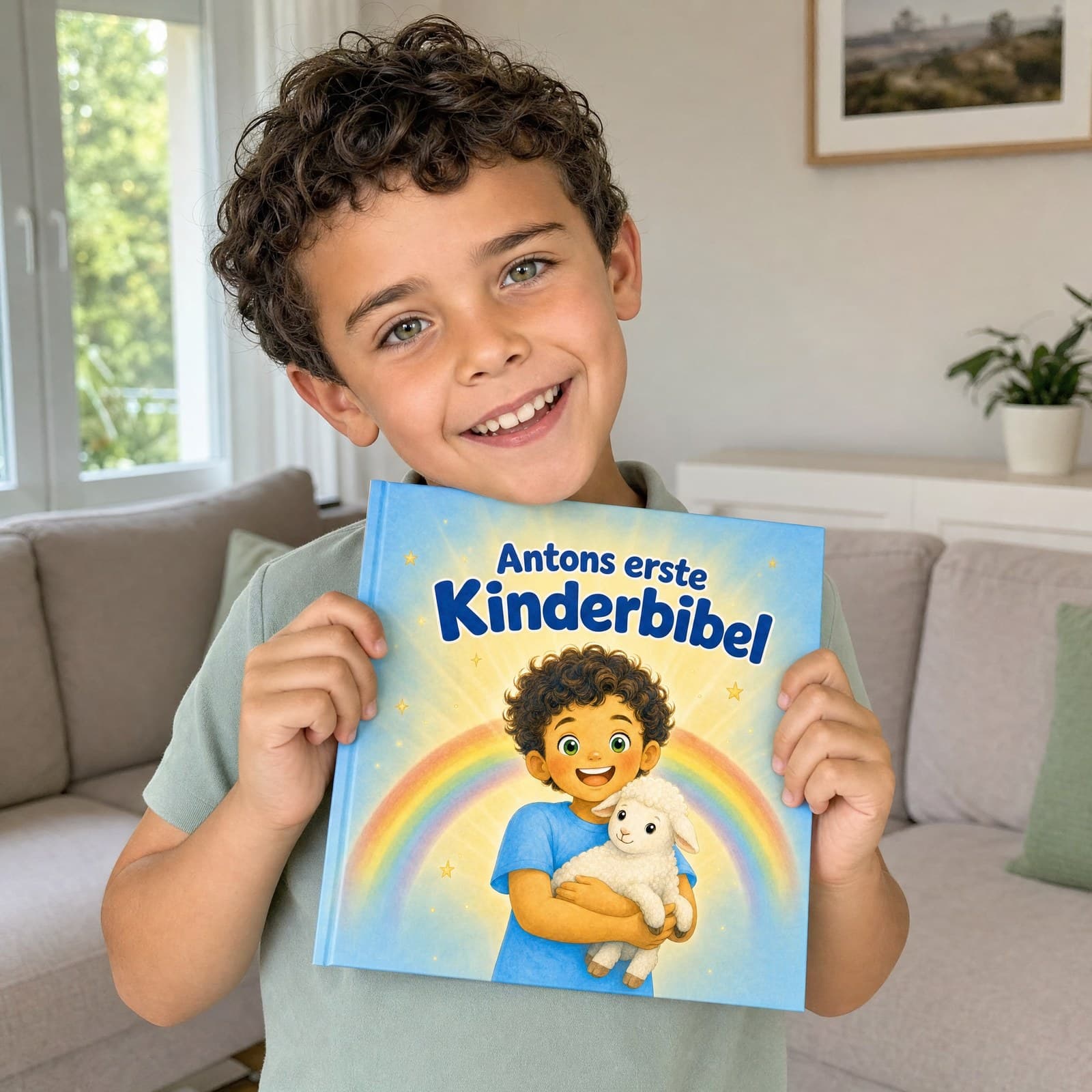 Kind hält sein Buch in den Händen