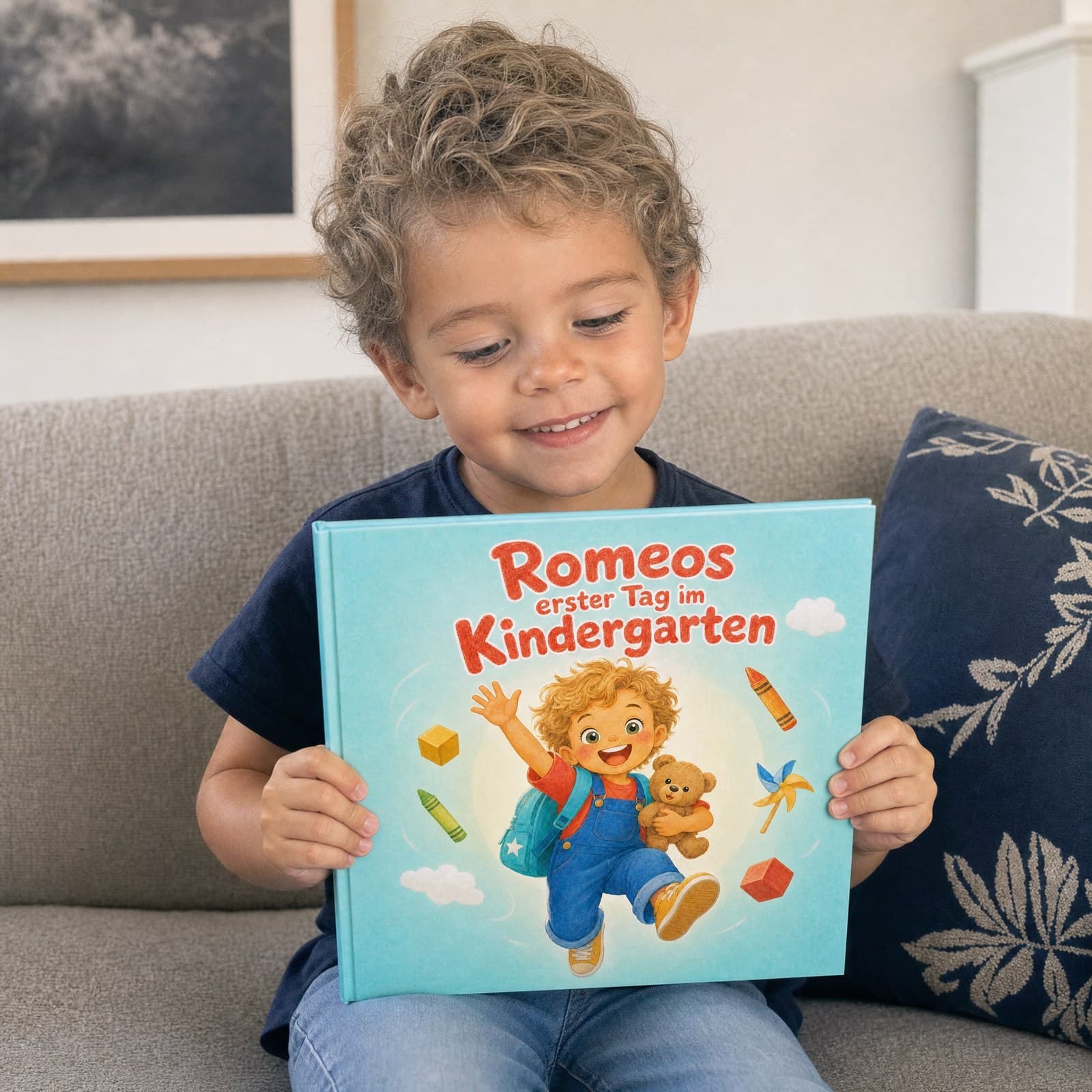 Kind liest sein persönliches Buch