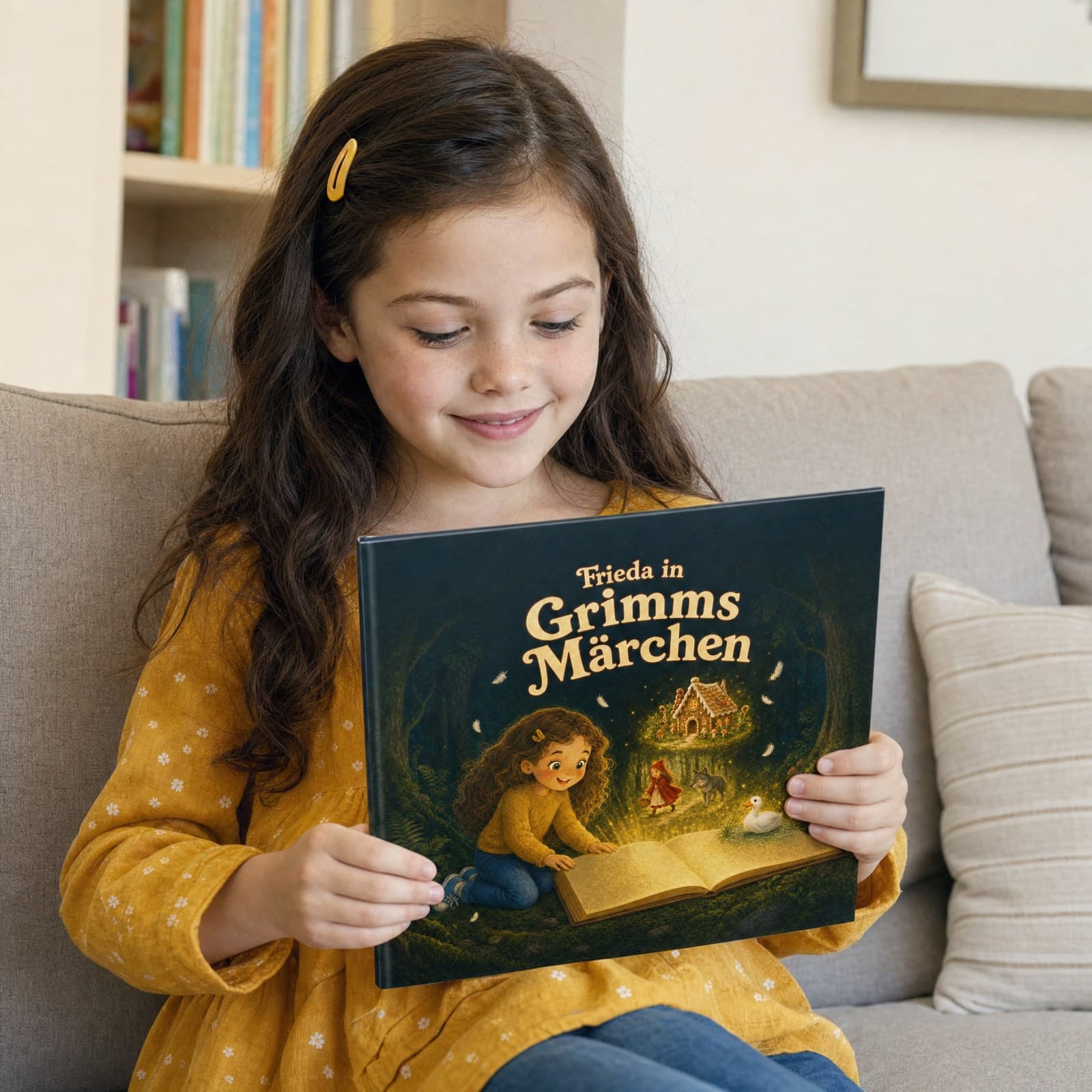 Kind liest sein persönliches Buch