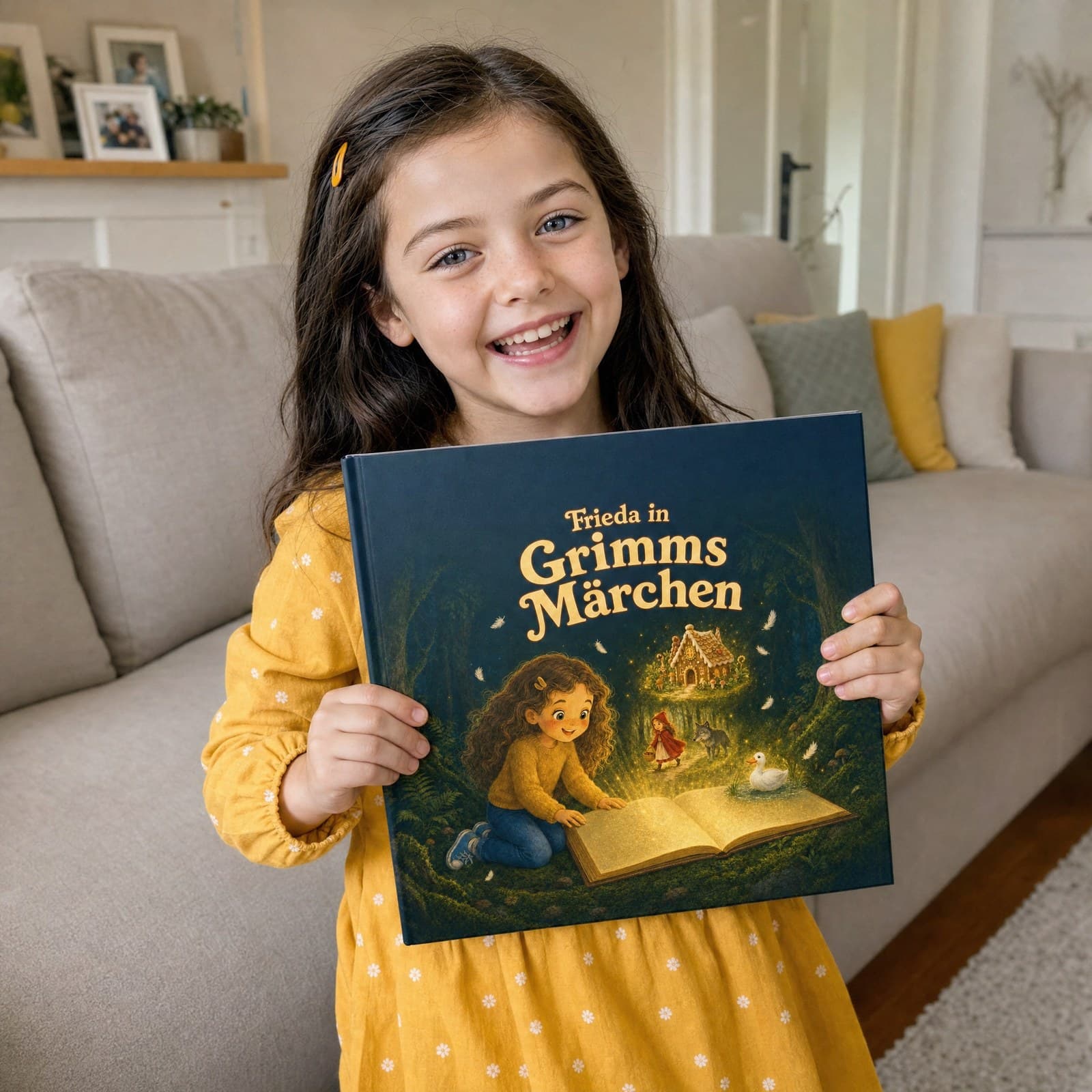 Kind hält sein Buch in den Händen