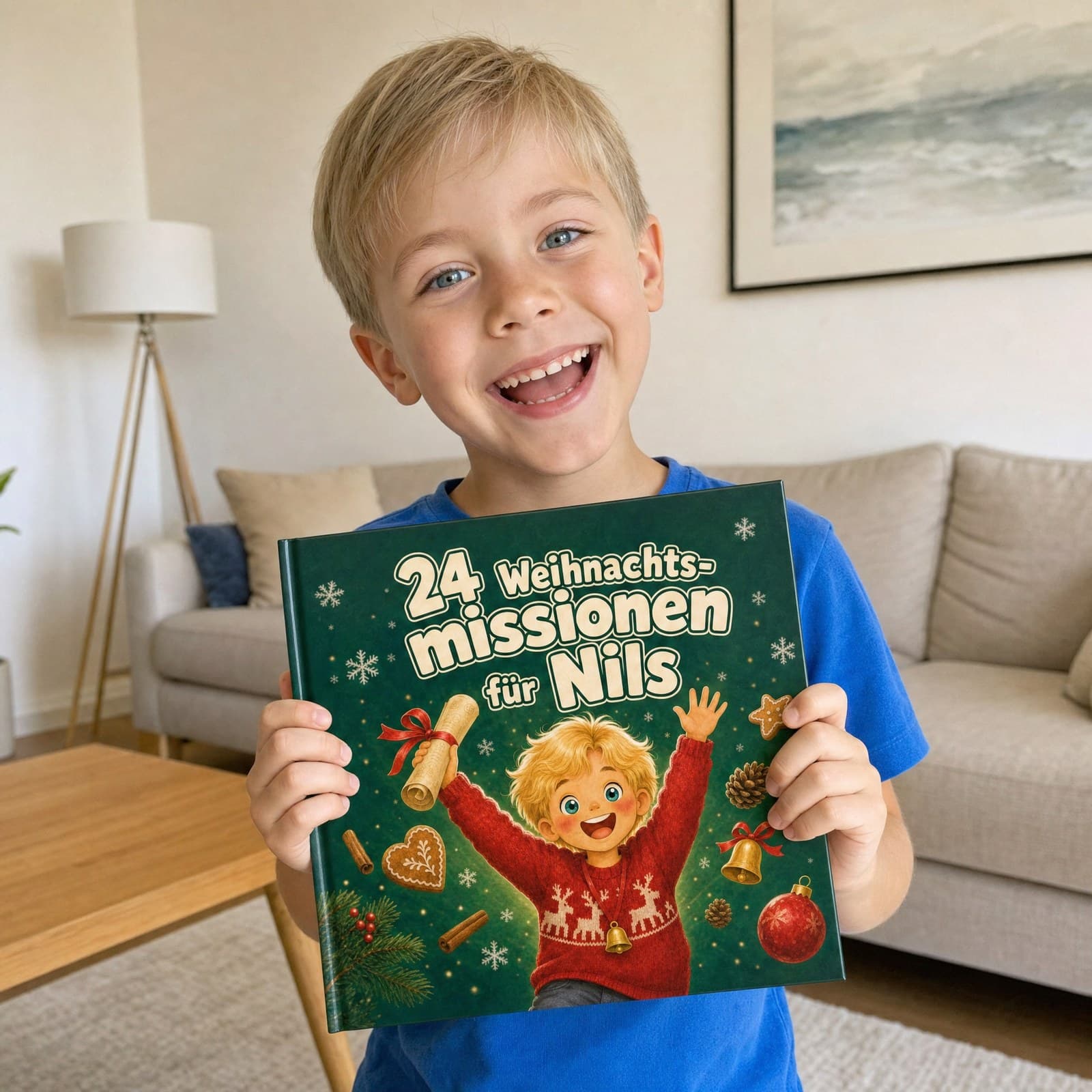 Kind hält sein Buch in den Händen