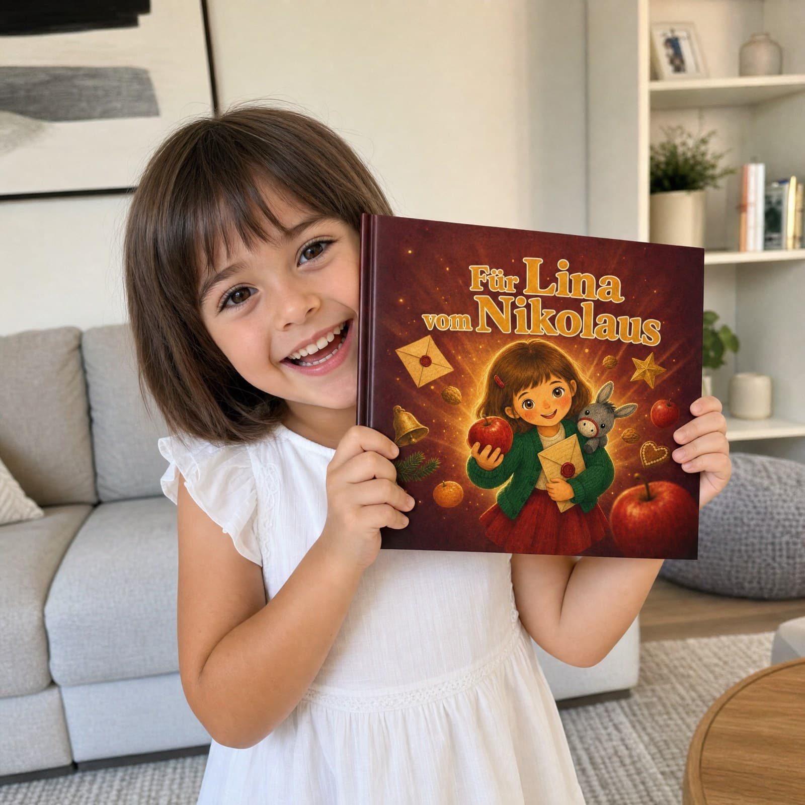 Kind hält sein Buch in den Händen