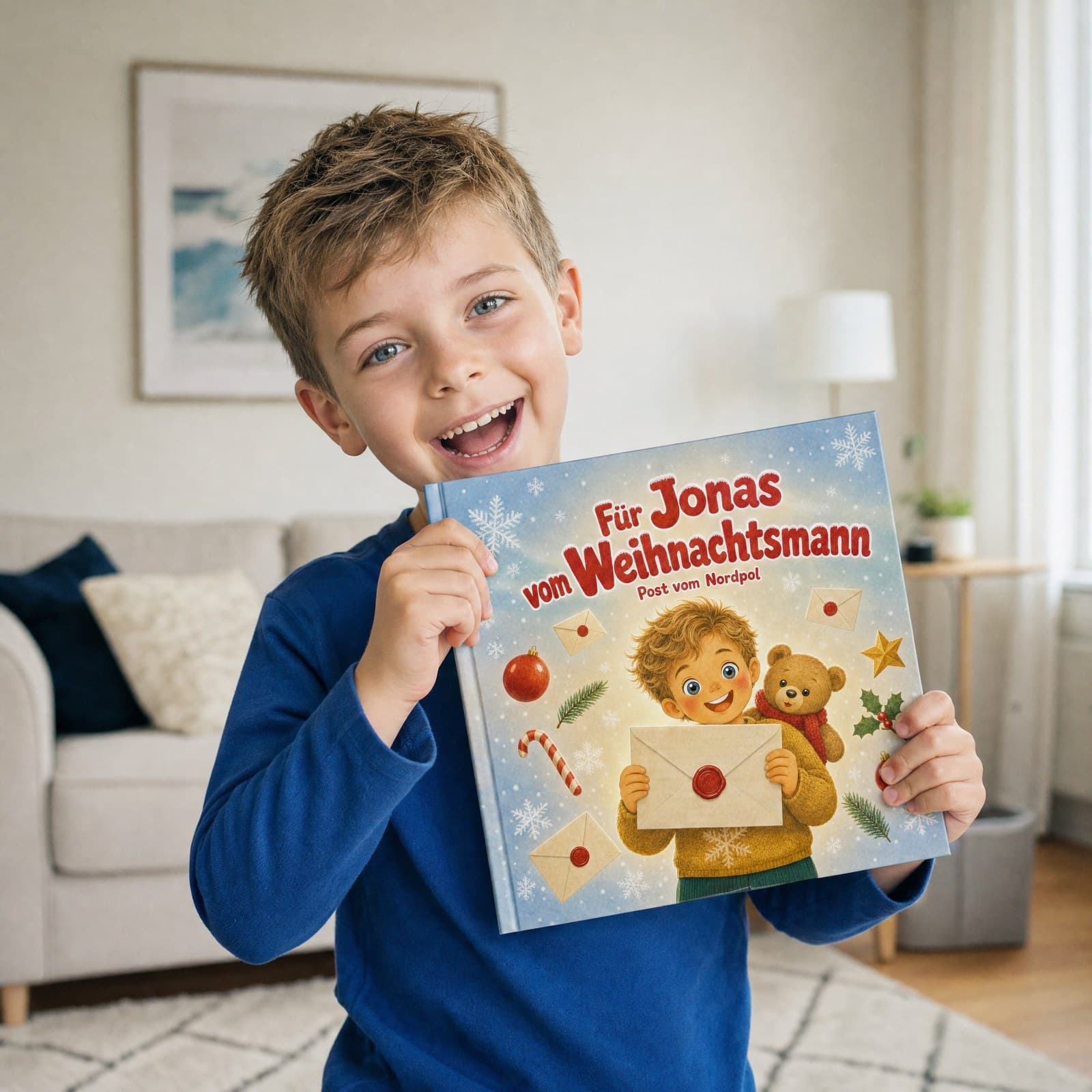 Kind hält sein Buch in den Händen