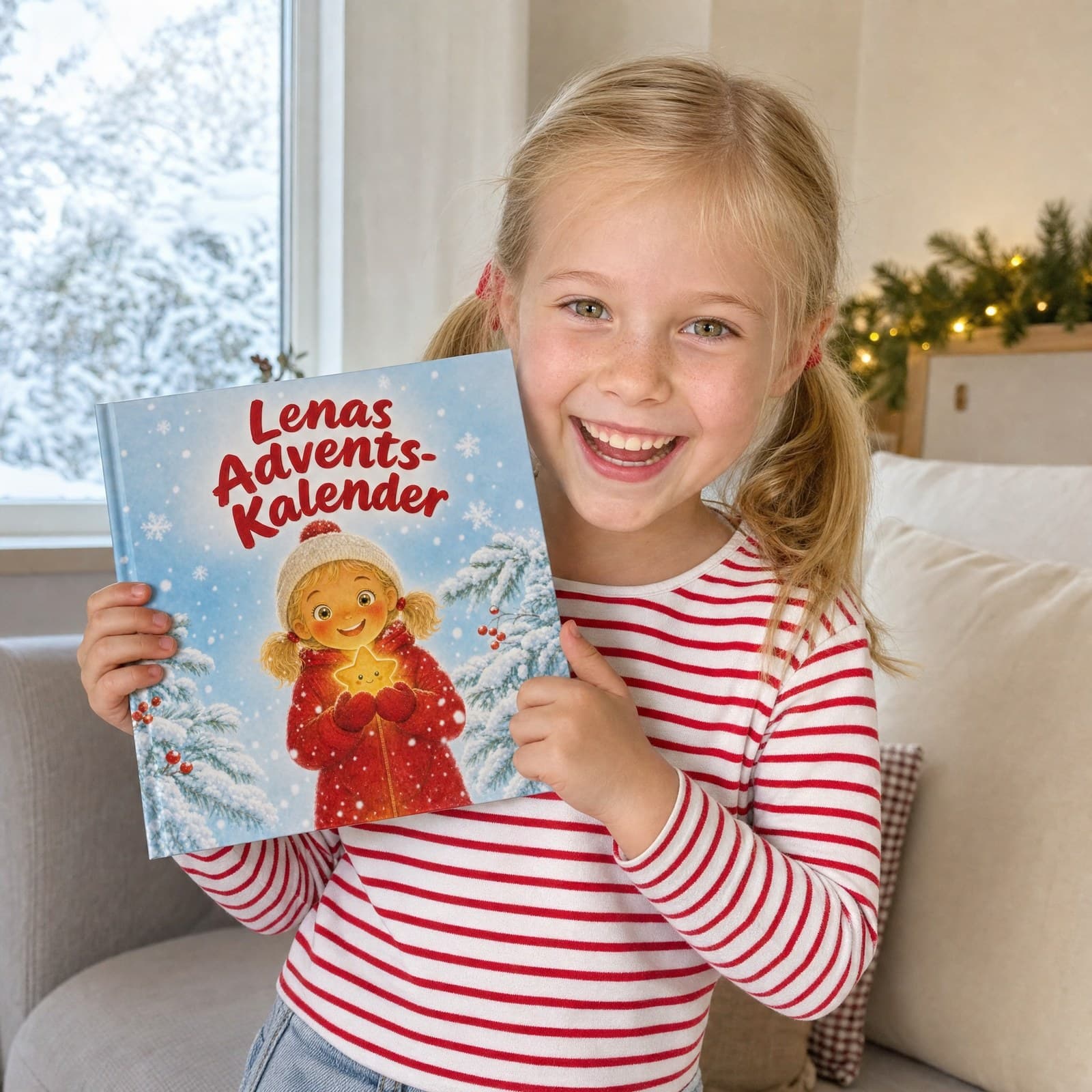 Kind hält sein Buch in den Händen
