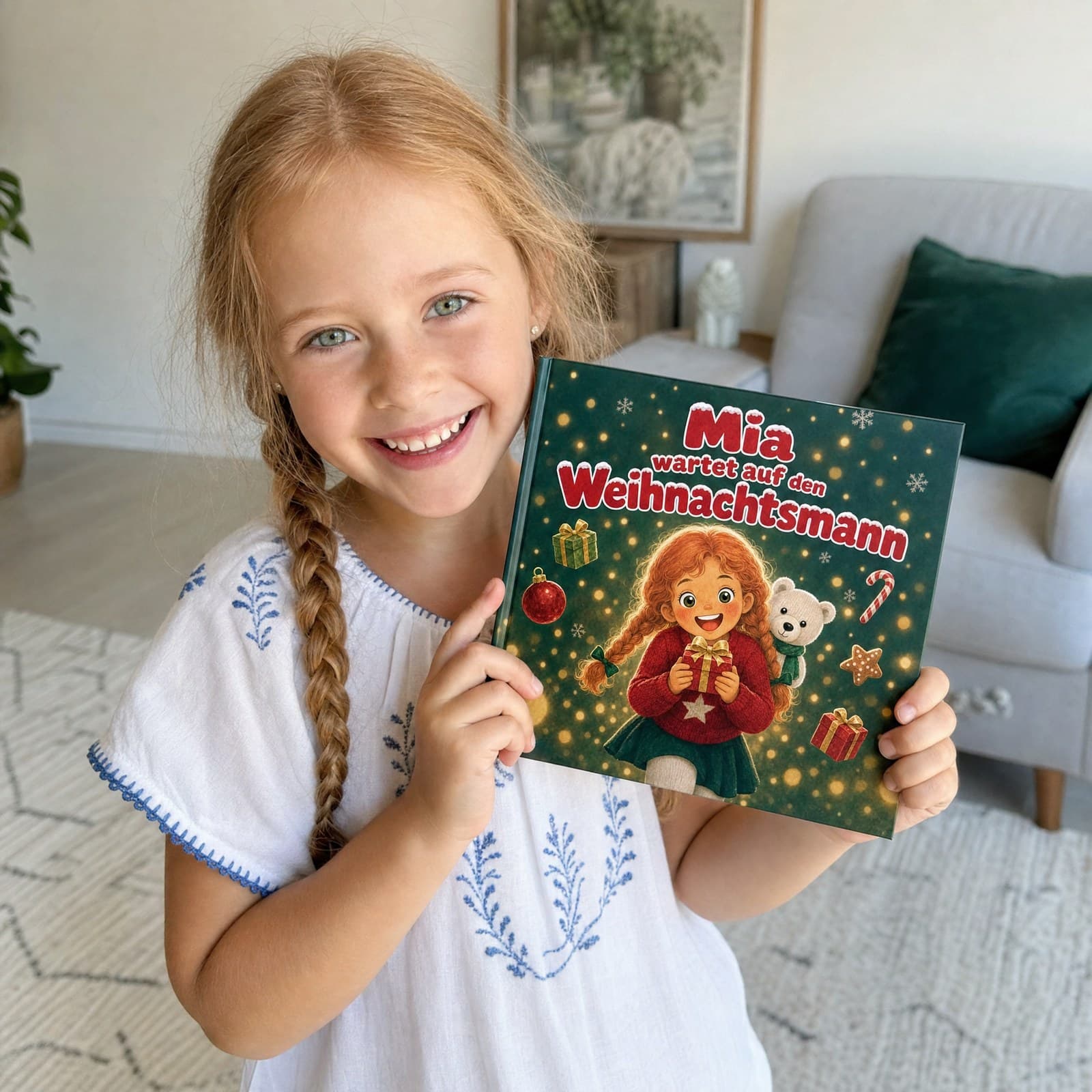 Kind hält sein Buch in den Händen