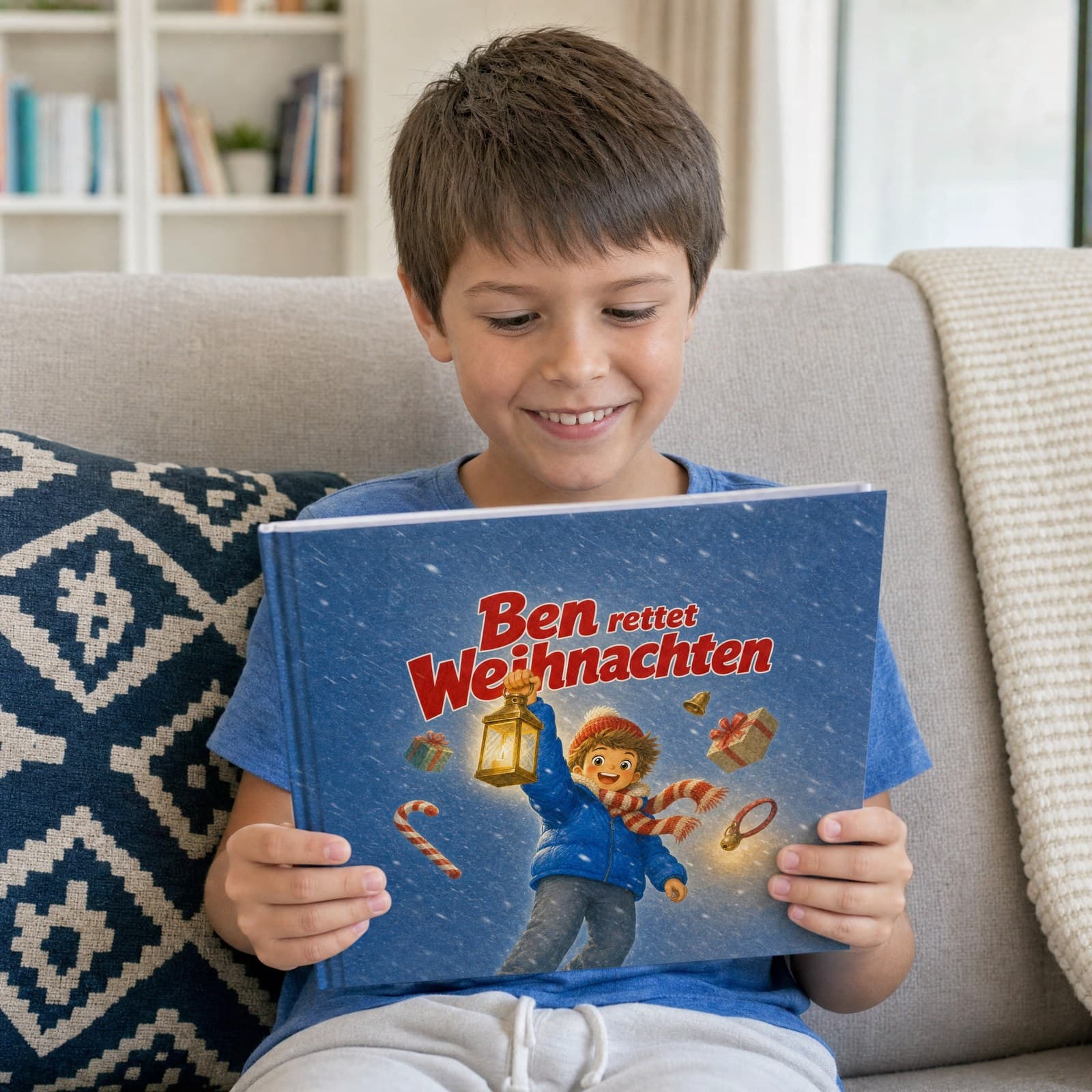 Kind liest sein persönliches Buch